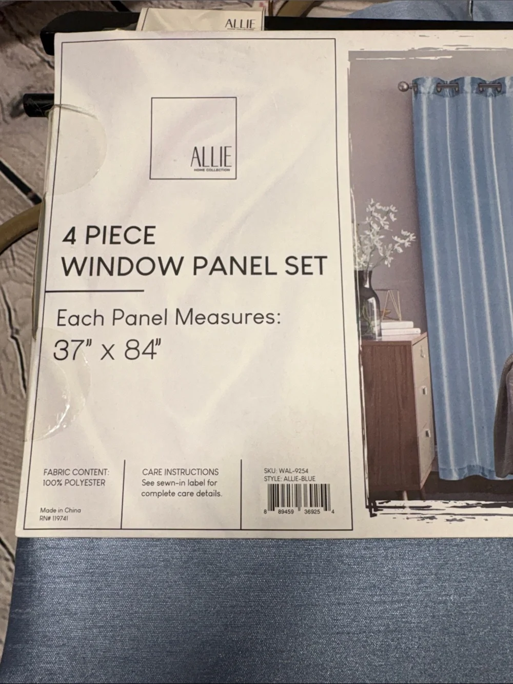 ALIFE Light Blue 4-Piece Window Panel Set - Grommet Top